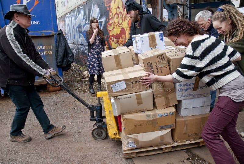 Volunteers from Book-Cycle, the UK volutary