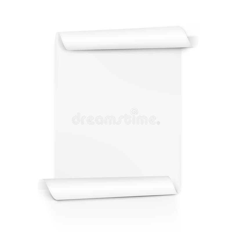 Voluta clara del Libro Blanco Rollo de la hoja en ambos lados stock de ilustración Voluta clara del Libro Blanco Rollo de la hoja en ambos lados stock de ilustración