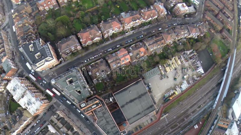 Voo do zangão das construções de Londres acima filme Voo do zangão das construções de Londres acima filme