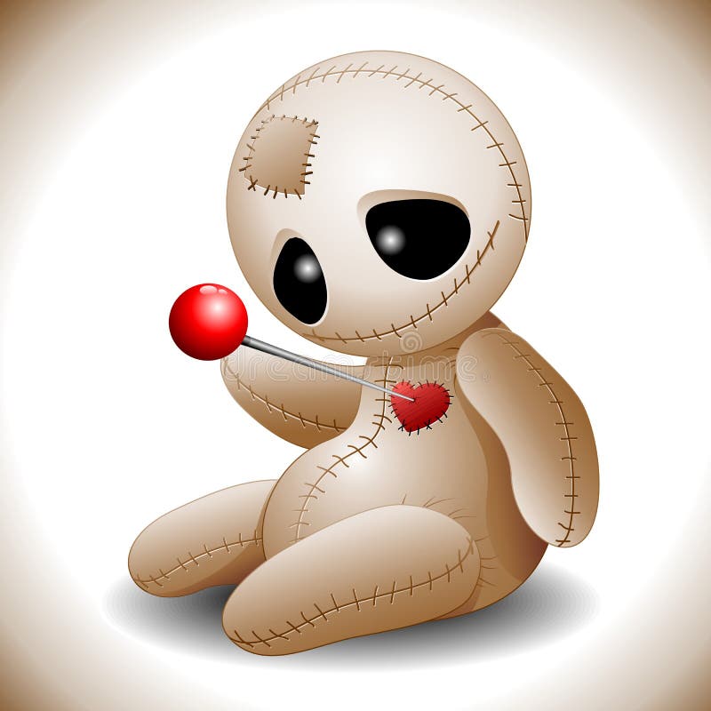 Voodoo Doll  Cartoon In Love Stock Vector Illustration of 