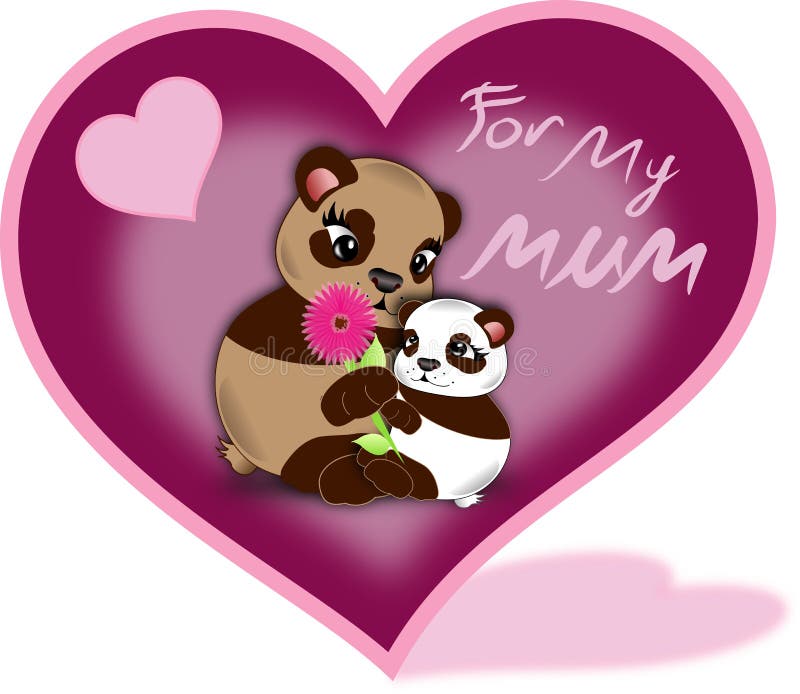 Voor mijn mum stock illustratie Voor mijn mum stock illustratie