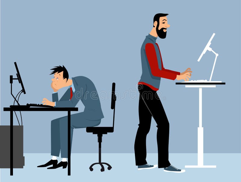 Voordelen van een bevindend bureau vector illustratie Voordelen van een bevindend bureau vector illustratie