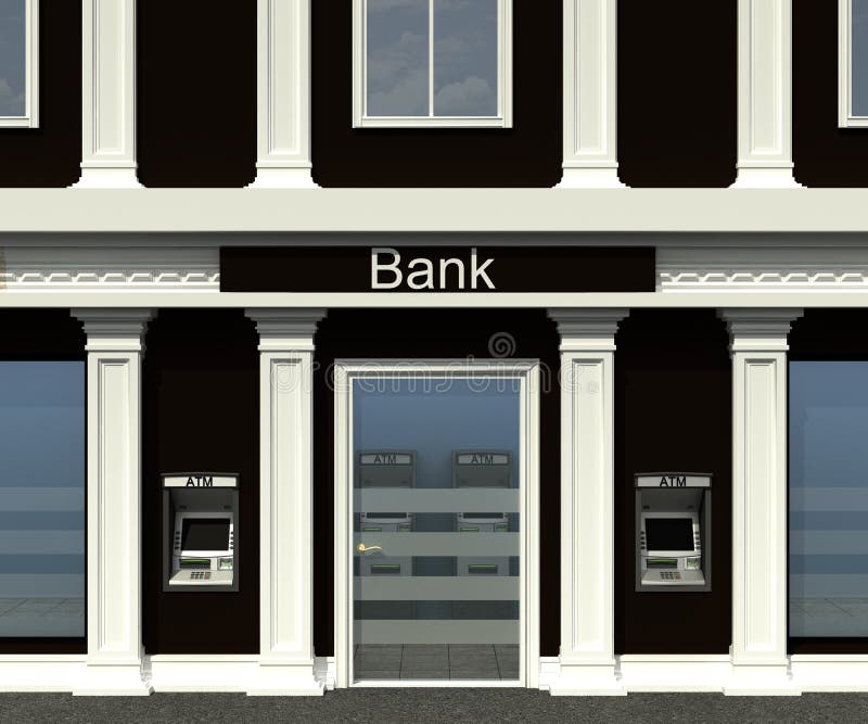 Voorgevel van een banktak royalty-vrije stock fotografie Voorgevel van een banktak royalty-vrije stock fotografie