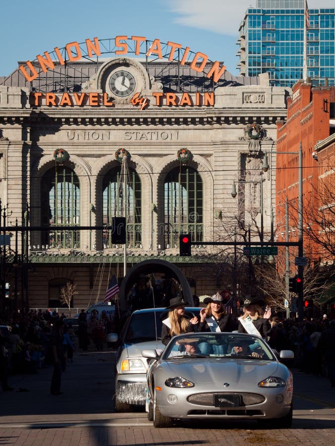 Denver, Colorado-January 5, 2012: Annual National Western Stock Show Parade, travels up 17 Street. Denver, Colorado-January 5, 2012: Annual National Western Stock Show Parade, travels up 17 Street.