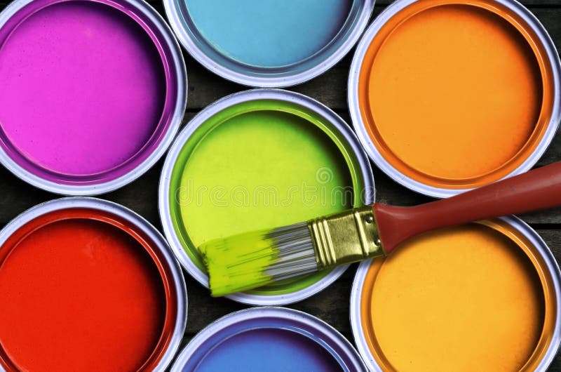 Vopsea colorată royalty free stock photography