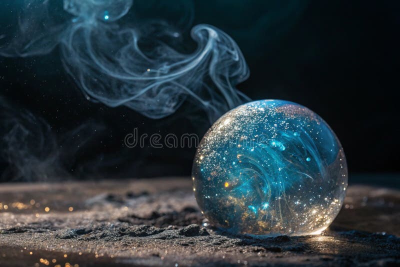 Vopsea lichidă strălucitoare cu strălucire albastră stock illustration