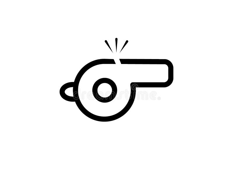 Vorlage für das Hinweisschild "Whistle Icon Vector"- Vector. Auf weißem Hintergrund isolierter Pfeifensymbol-Flachstil Vector-Illustration für Ihr Web-Logo-UI-Design