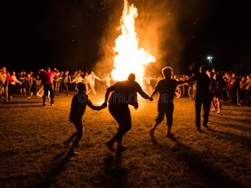 VOROCHEVO, UKRAINE - JULY 16, 2017: Lemko Vatra festival in Vorochevo, Ukraine. stock photo VOROCHEVO, UKRAINE - JULY 16, 2017: Lemko Vatra festival in Vorochevo, Ukraine. stock photo
