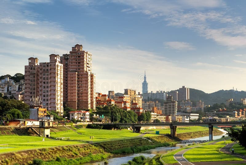 Vorort-Stadtbild von Taipei
