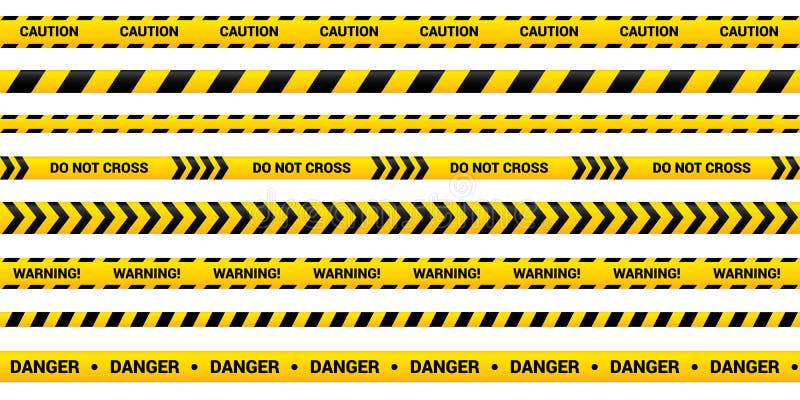 Vorsichtsband für gelbe Warnbänder