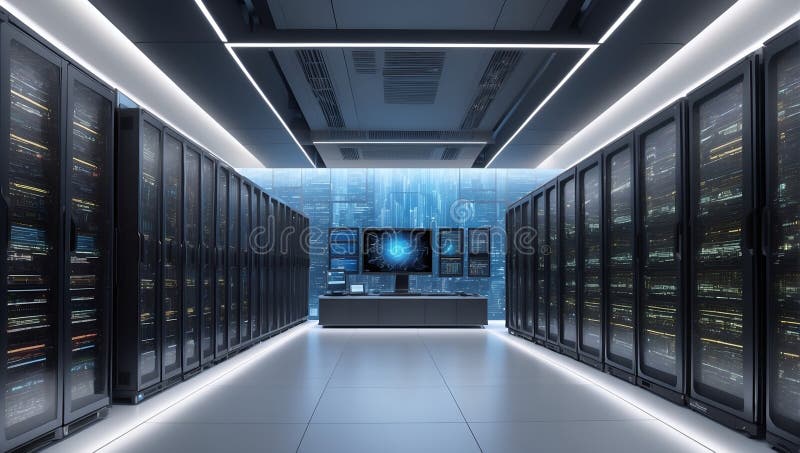 Vorstellung morgen : Quantumquotienten 3D-Datenwunder. ai generieren stock abbildung