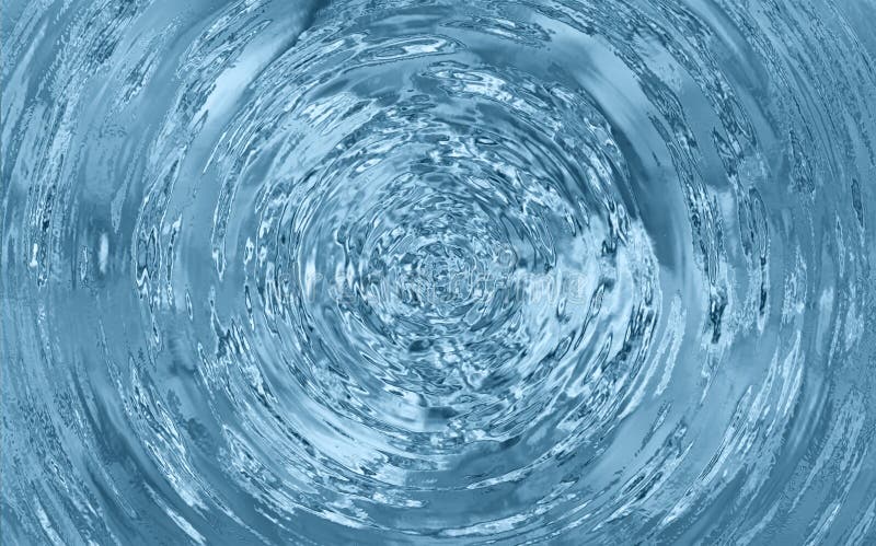 Vortex of swirling clear water with reflections and turbulence captured in a top-down motion blur spiral pattern. Whirlpool vortex water stock images, royalty-free photos and pictures