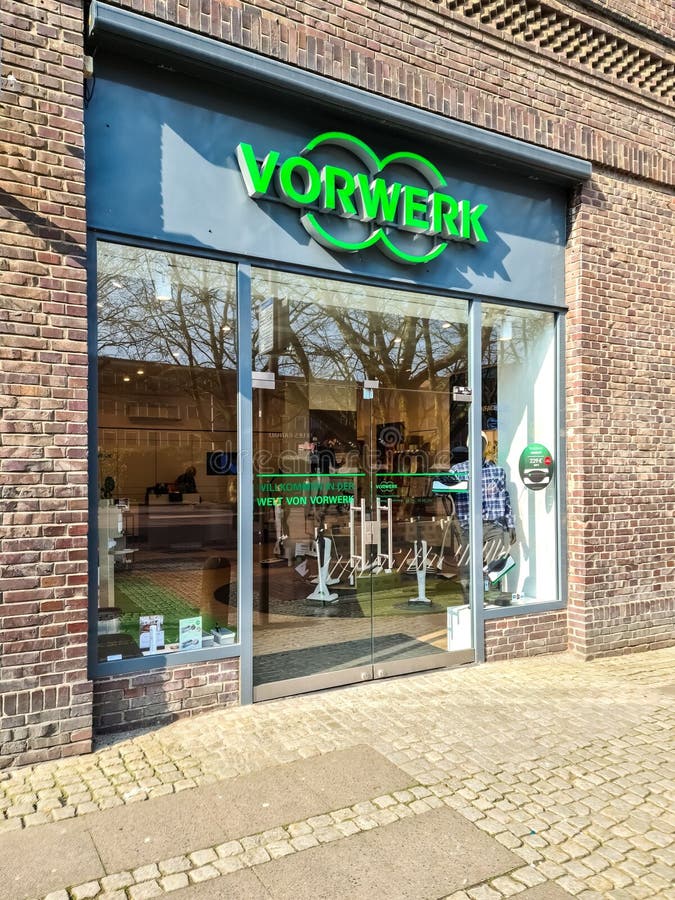 Vorwerk store in Kiel, Germany, showcasing innovative household appliances royalty free stock image