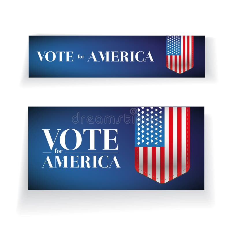 Vote for America banner or poster royalty free illustration
