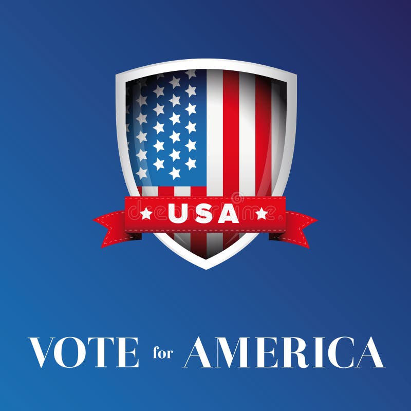 Vote for America banner or poster royalty free illustration