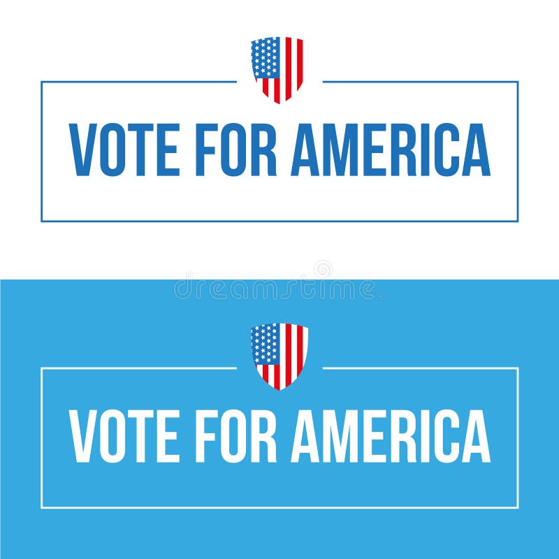 Vote for America lettering stock illustration