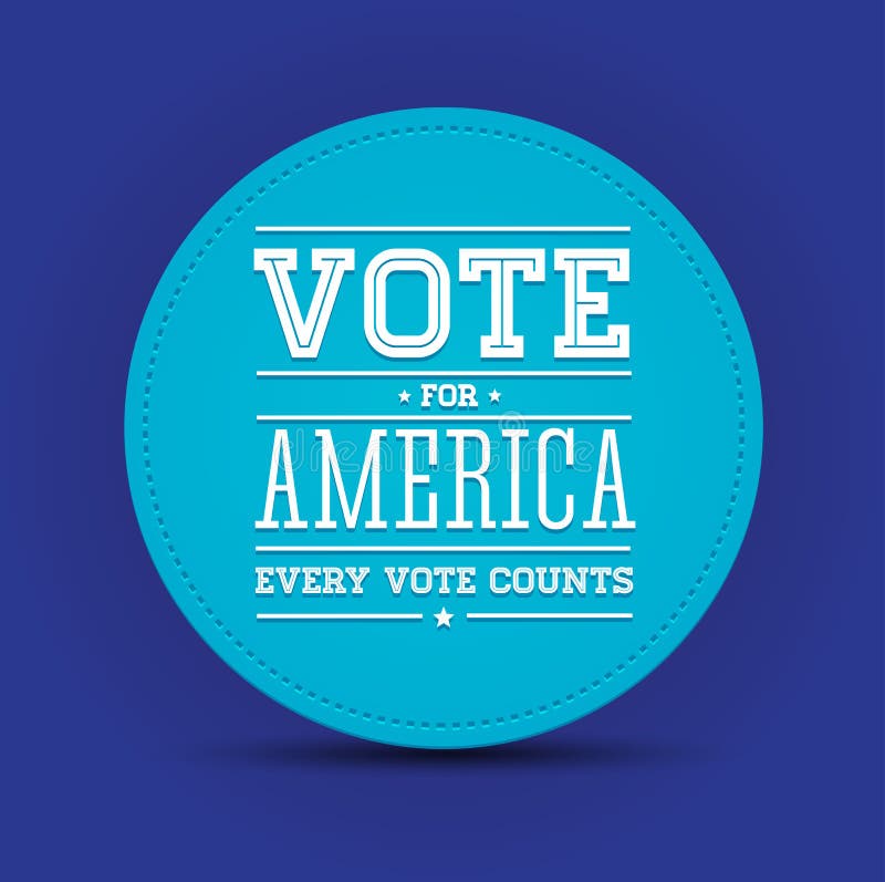 Vote for America vintage poster stock illustration
