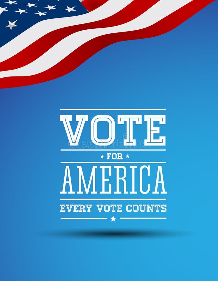 Vote for America vintage poster stock illustration