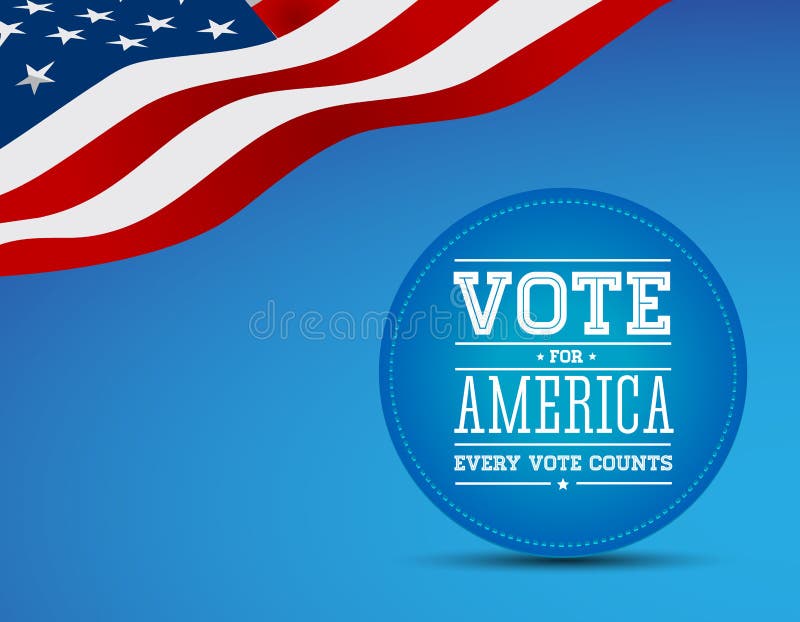 Vote for America vintage poster vector illustration