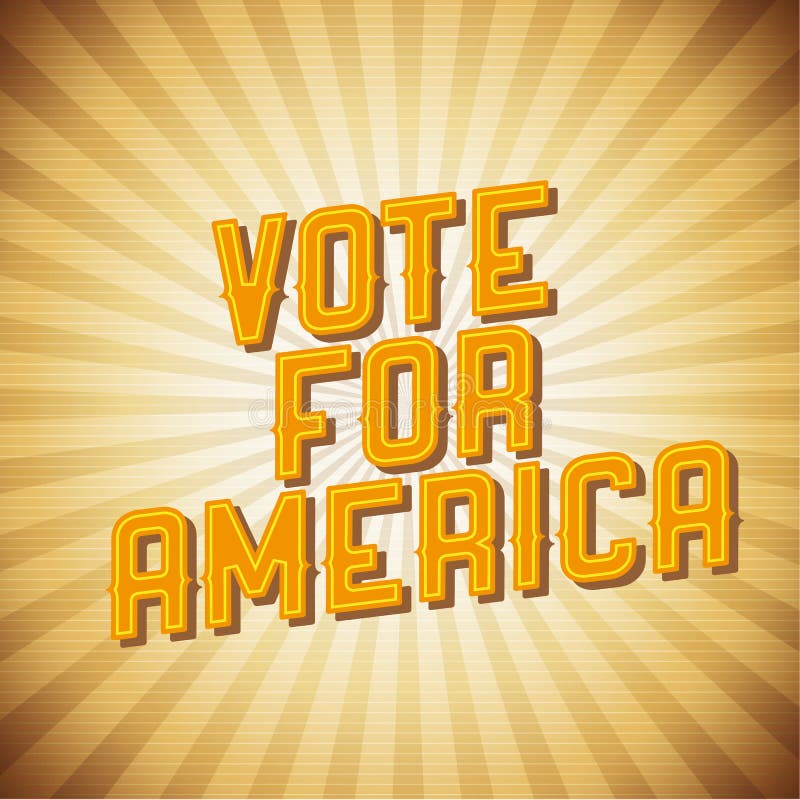 Vote for Ameriva royalty free illustration