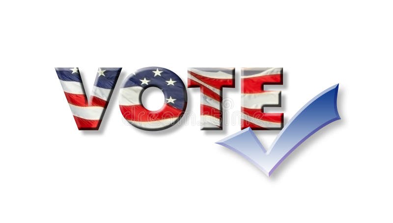 Vote Graphic with Checkmark stock illustration