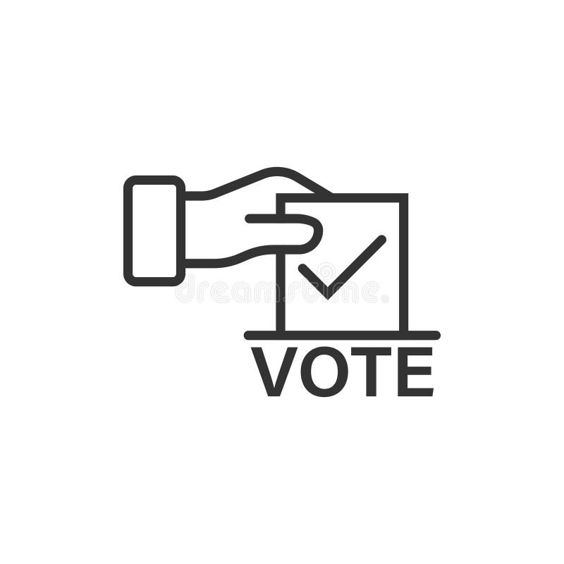 Vote Icon In Flat Style Ballot Box Vector Illustration On White Isolated Background Election Business Concept Stock Vector Illustration Of Confidential Ballot