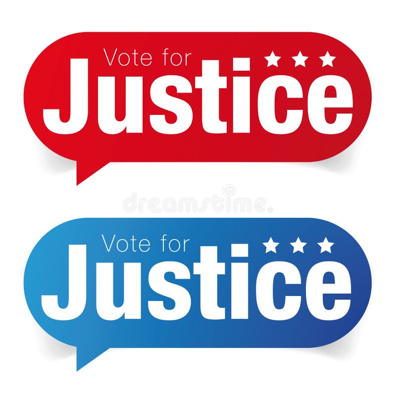 Vote for Justice label vector illustration