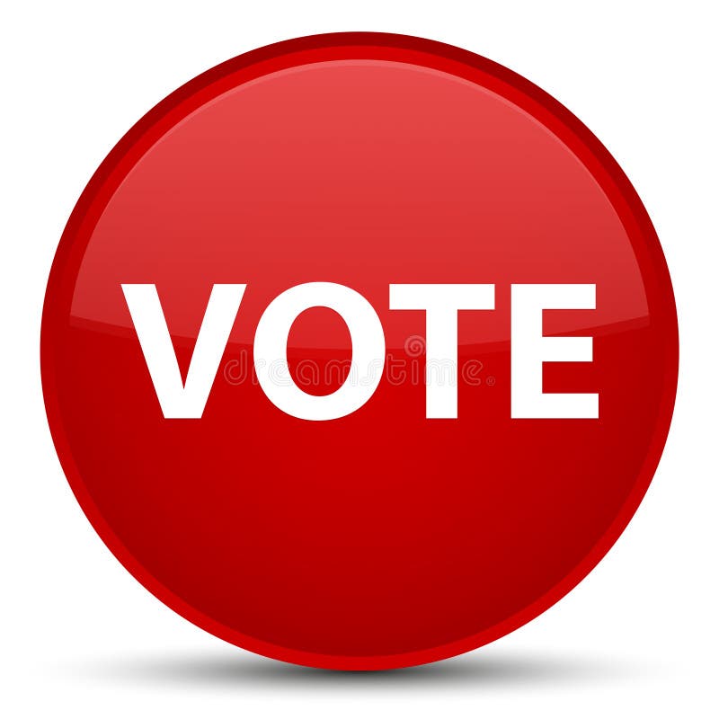 Vote special red round button