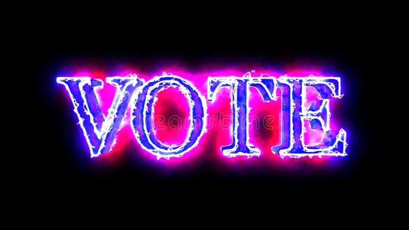 Vote word Blue and Red 3D animation 4K video overlay