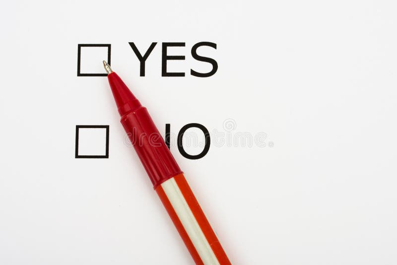 Yes No Vote Ticking Yes Box Stock Footage Video (100% Royalty-free)  15920737