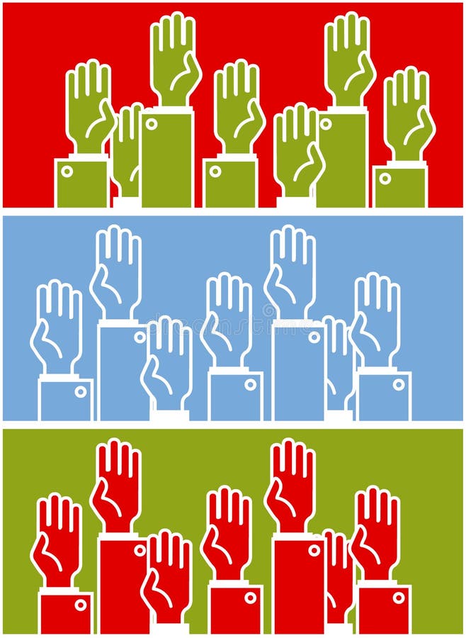 Voting group of people vector illustration Voting group of people vector illustration