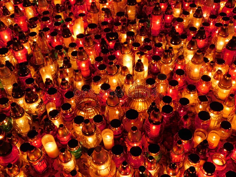 Votive candles stock image. Image of cemetery, eternity 66288771