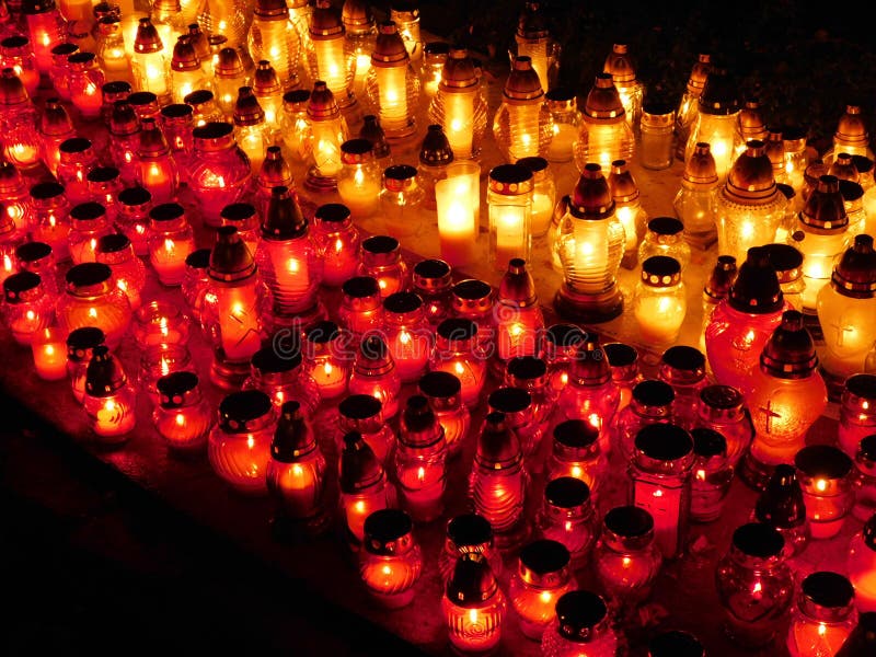 Votive candles stock photo. Image of churchyard, graveyard 66289860