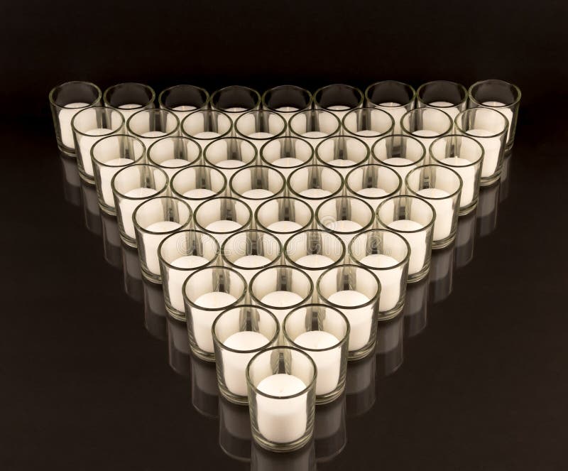 Votive Candles in Glass Holders Stock Photo Image of light