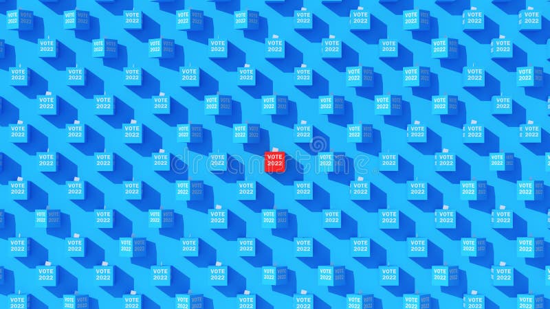 Voto a maggioranza dei partiti democratici blu riquadro uno rosso 2022 elezioni di medio termine sfondo della democrazia schema di royalty illustrazione gratis