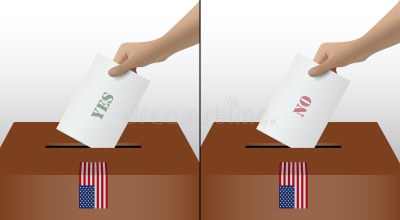 Voto sim ou No ilustração stock Voto sim ou No ilustração stock