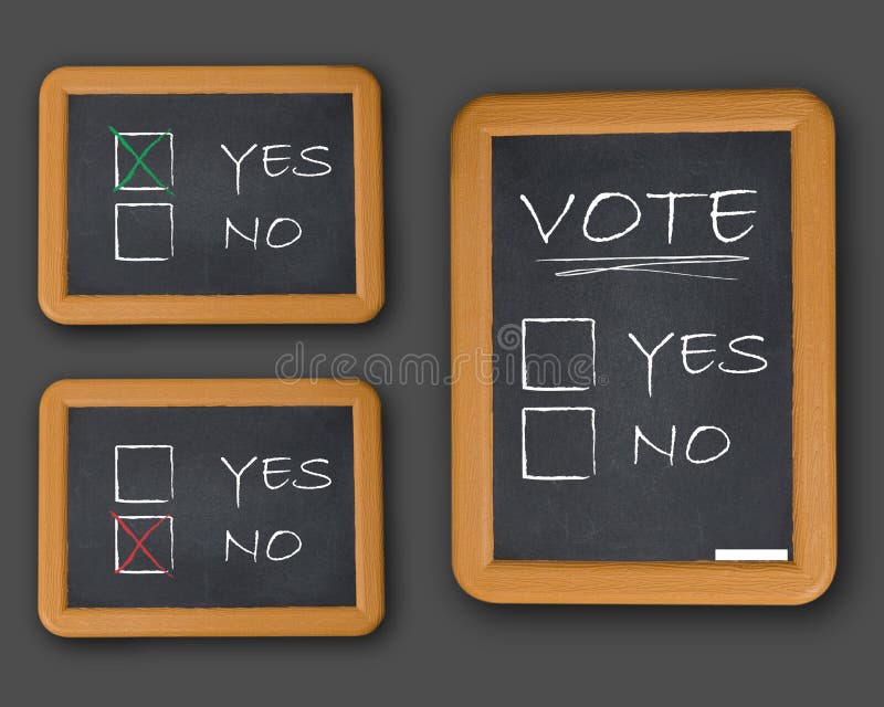 Voto sim ou não ilustração do vetor Voto sim ou não ilustração do vetor