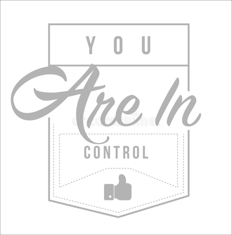 vous êtes dans la conception de message moderne de timbre de contrôle illustration stock vous êtes dans la conception de message moderne de timbre de contrôle illustration stock