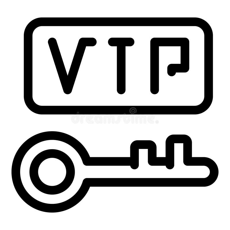 Vpn private network key accessing secured server vector illustration