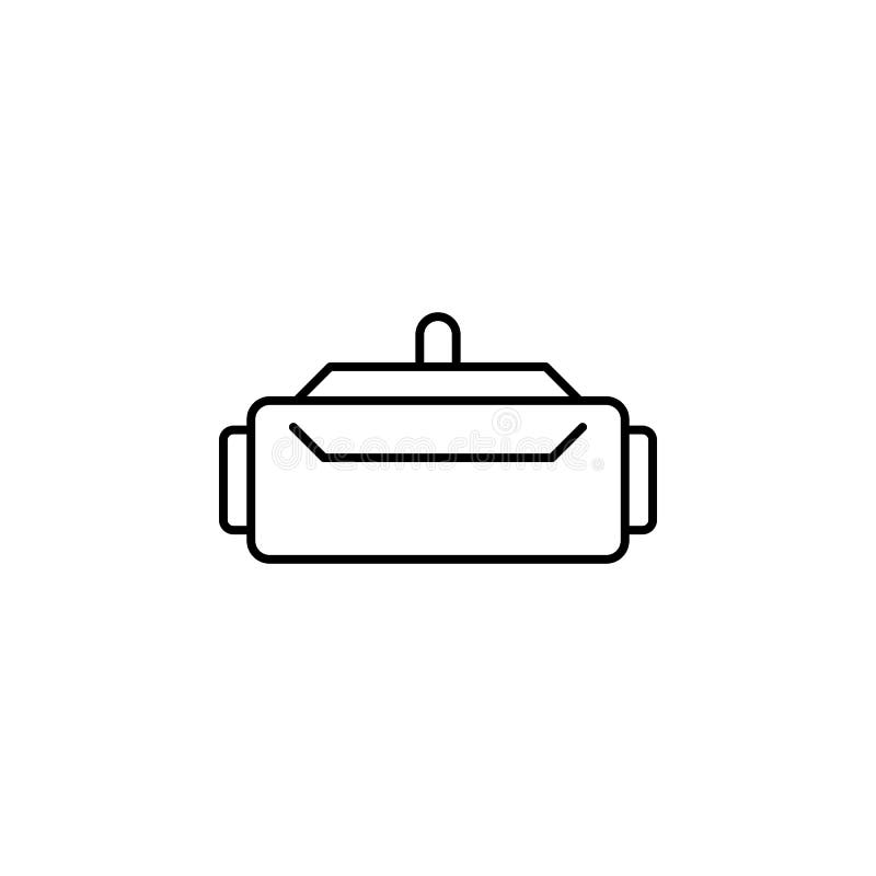 VR-exponeringsglassymbol Beståndsdel av den framtida teknologisymbolen för mobila begrepps- och rengöringsdukapps Den tunna linje stock illustrationer VR-exponeringsglassymbol Beståndsdel av den framtida teknologisymbolen för mobila begrepps- och rengöringsdukapps Den tunna linje stock illustrationer