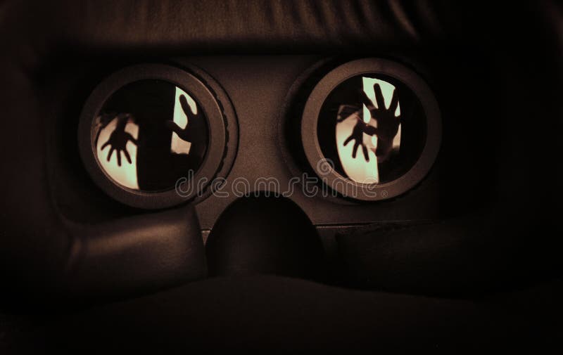 VR headset horror stock photo. Image of horror, reality 99024226