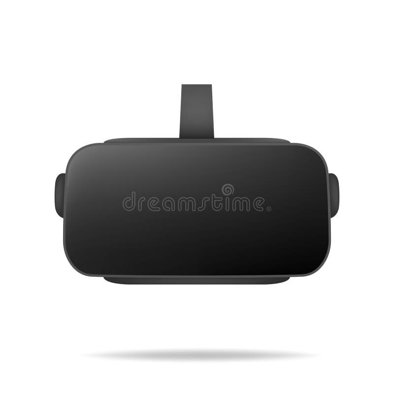VR headset. Virtual reality realistic headset. VR technology equipment royalty free illustration