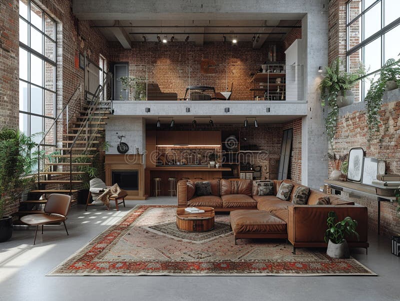 Industrial Interior Design Guide - Loft Apartment With Industrial Aesthetic
