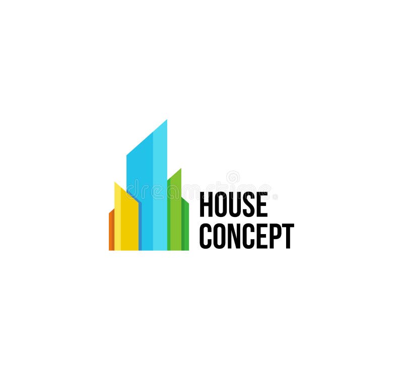 Vrai logo coloré d'isolement d'agence immobilière, logotype de maison sur le blanc, icône à la maison de concept, illustration de illustration de vecteur Vrai logo coloré d'isolement d'agence immobilière, logotype de maison sur le blanc, icône à la maison de concept, illustration de illustration de vecteur