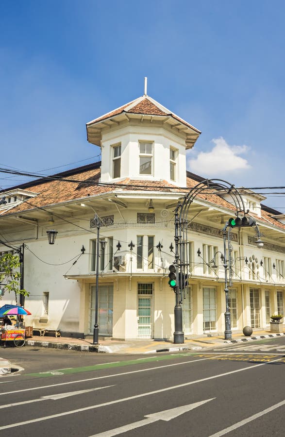 The Vriest Building: old, heritage, and historical building in the city business district of Bandung, Indonesia.