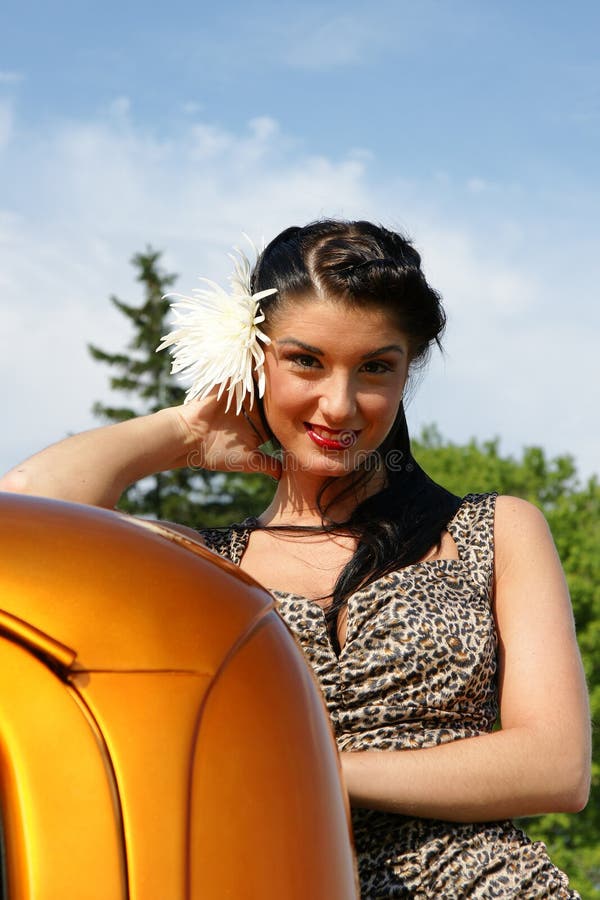 Vrij jonge vrouw pinup royalty-vrije stock foto