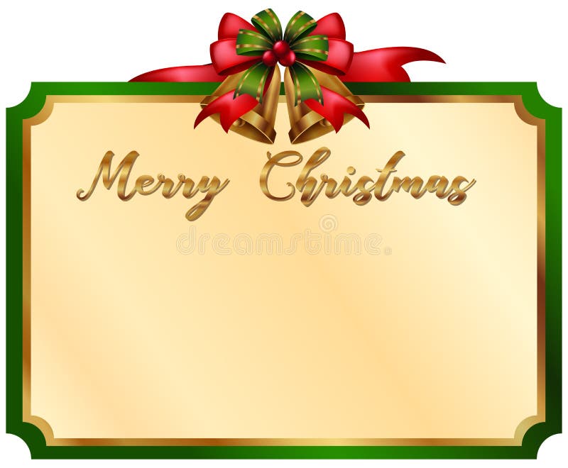 Vrolijke Kerstkaart met groene grens royalty-vrije illustratie Vrolijke Kerstkaart met groene grens royalty-vrije illustratie