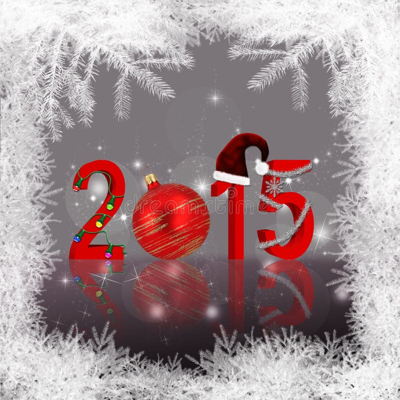 Vrolijke Kerstmis 2015 royalty-vrije illustratie