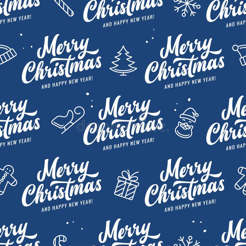 Vrolijke Kerstmis en Gelukkig Nieuwjaar naadloos patroon Vector uitstekende illustratie vector illustratie Vrolijke Kerstmis en Gelukkig Nieuwjaar naadloos patroon Vector uitstekende illustratie vector illustratie