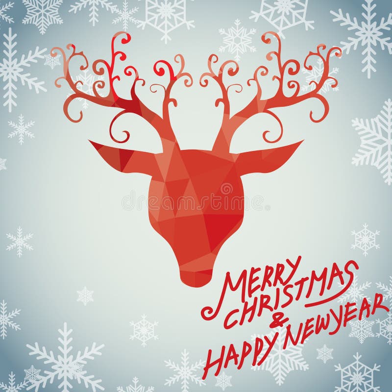 Vrolijke Kerstmis en Luxe Rudolph vector illustratie Vrolijke Kerstmis en Luxe Rudolph vector illustratie